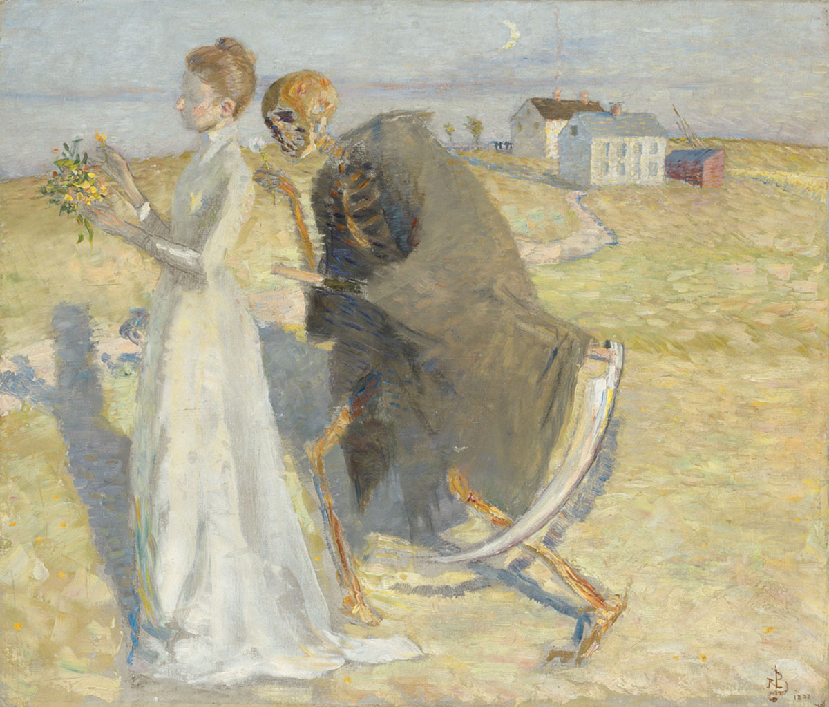 Richard Bergh, Flickan och döden, 1888. Olja på duk, 71,5 x 83,5. Foto: Prins Eugens Waldemarsudde